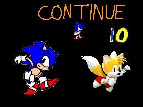 Sonic mega drive continue screen