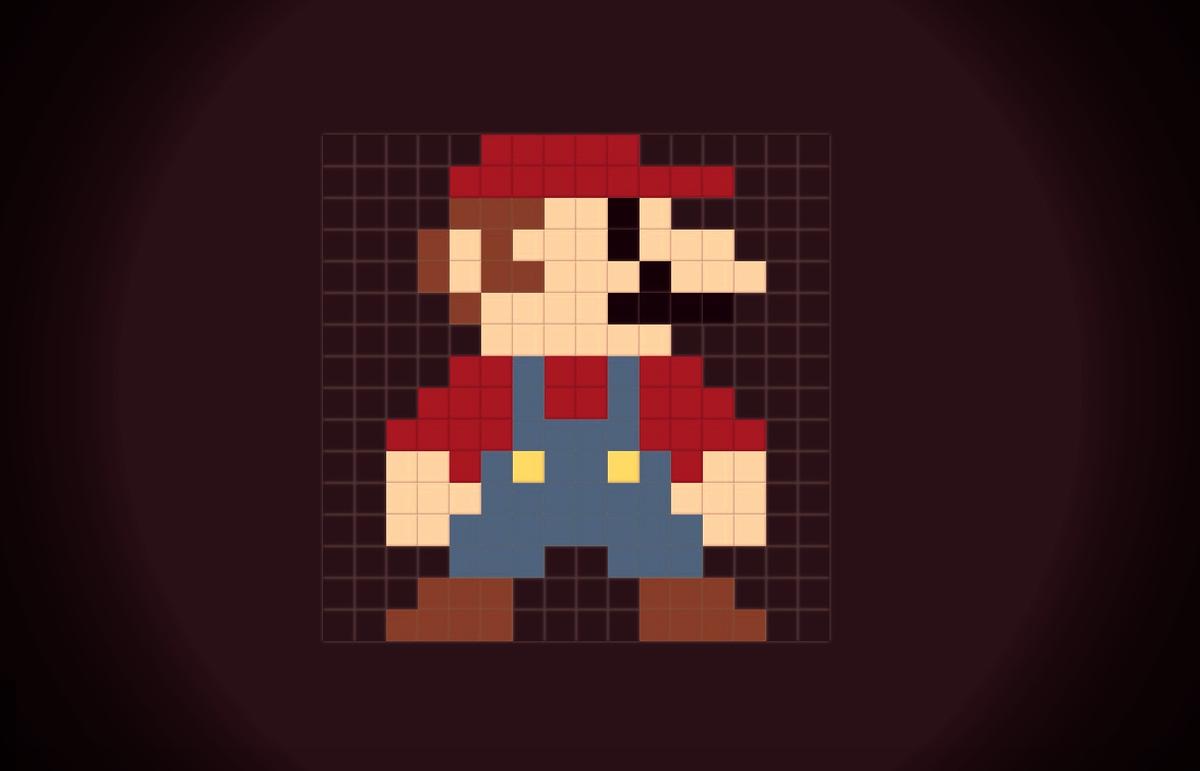 Mario Pixel Drawing