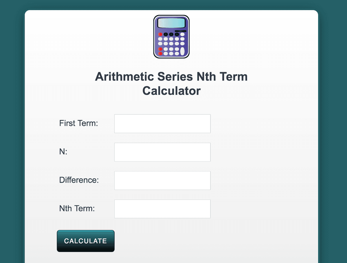 Arithmetic and Geometric Series Nth Term