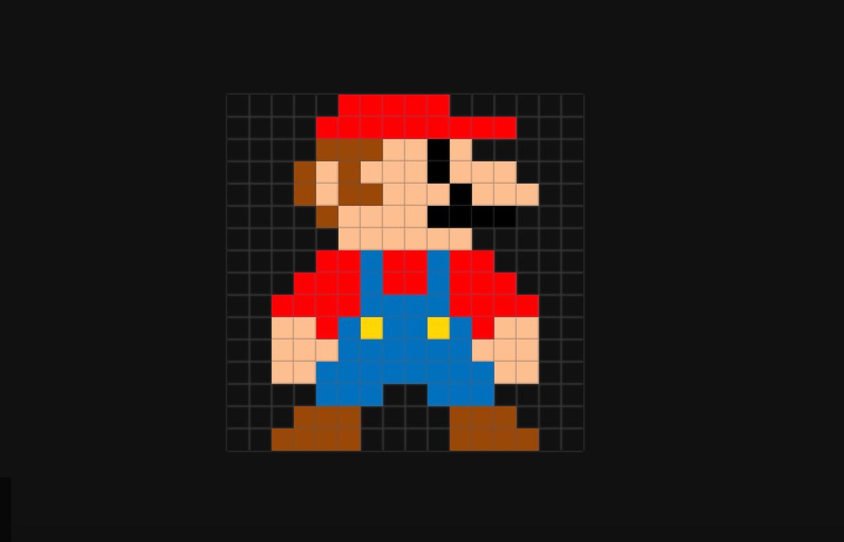 Mario Pixel Drawing Game