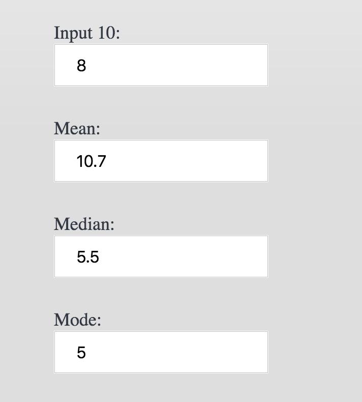 Mean/Median/Mode Calculator