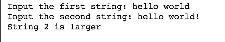 Largest String Without Built-In Functions