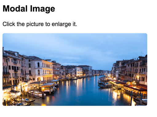 Enlarge Image (Modal Image) Example