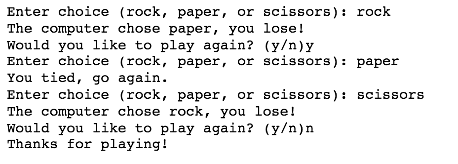 Rock, Paper, Scissors Game yes