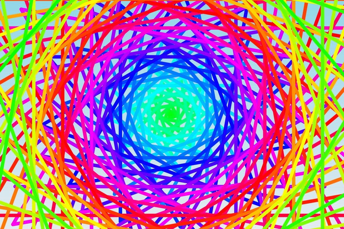 The rainbow spiral