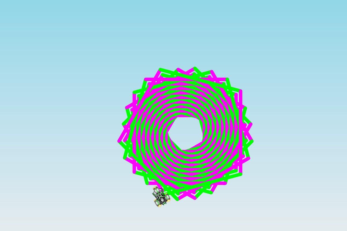 Green n' pink spiral