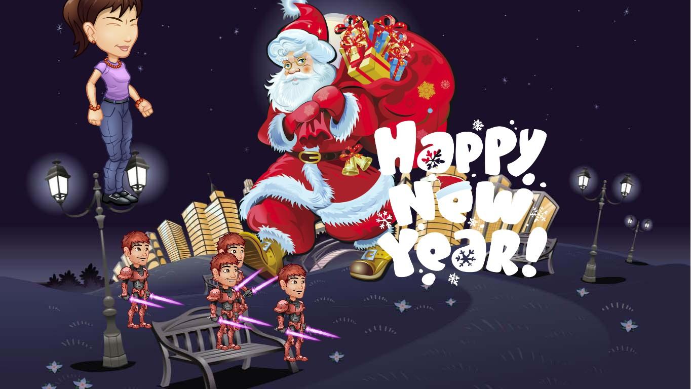 Santa New Year  Card