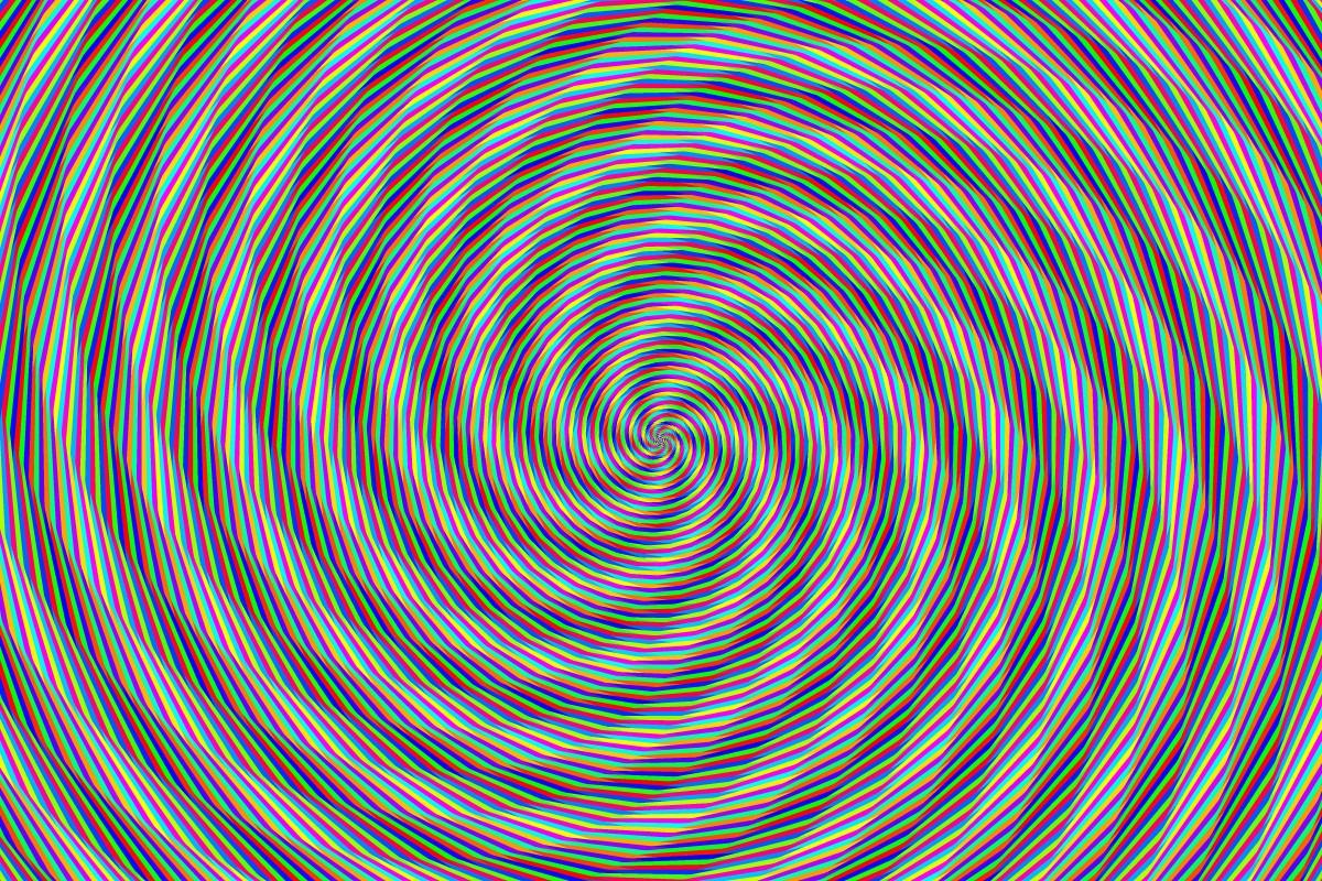 black &amp; white rainbow spiral