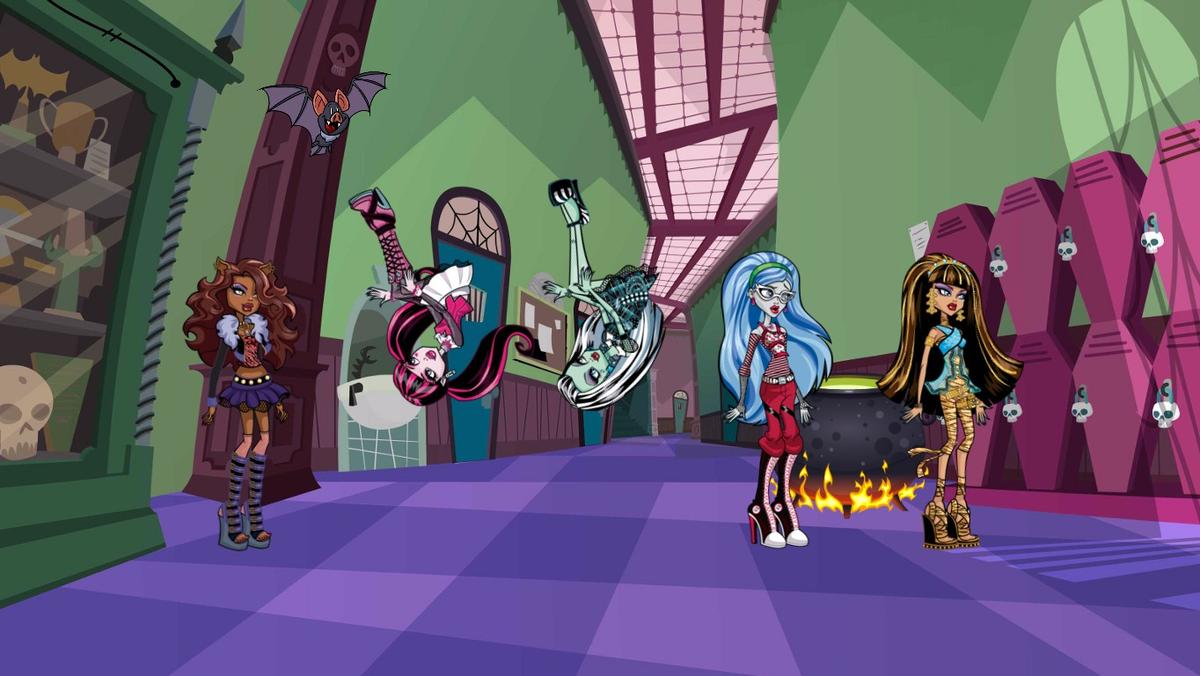 monster high doing the flip