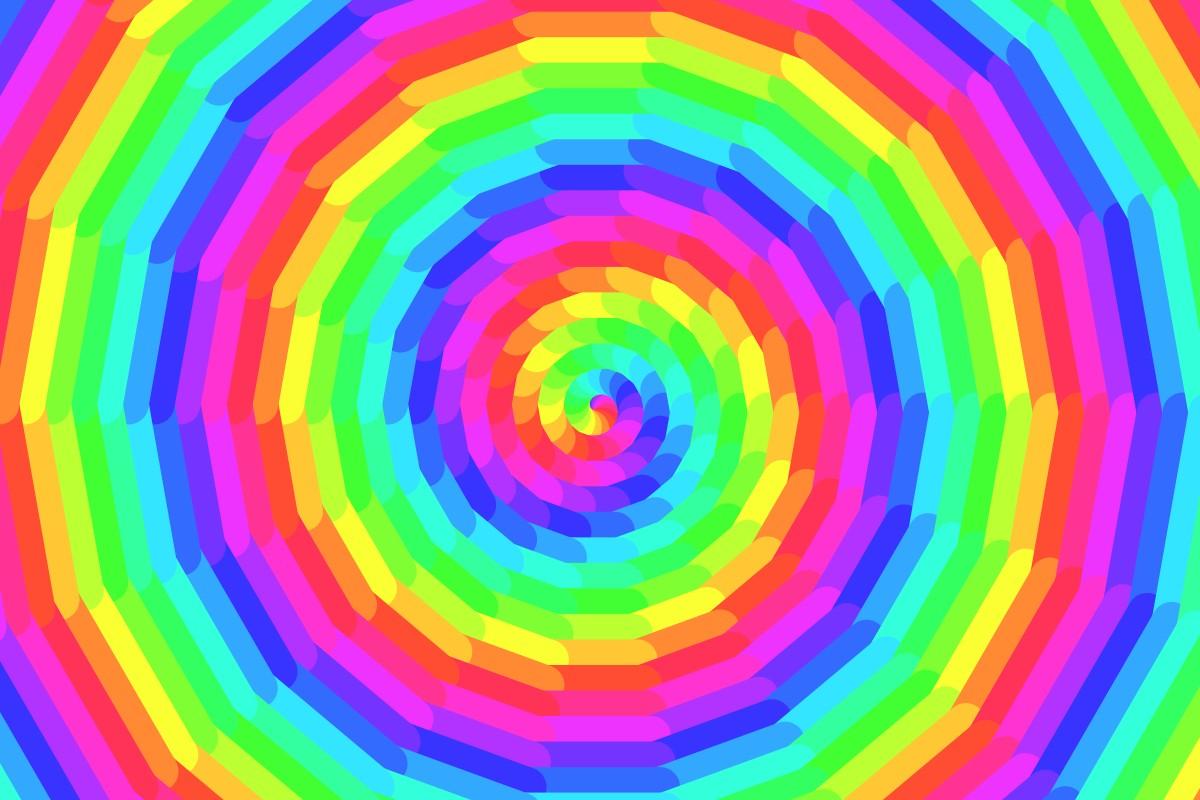 swirly rainbow