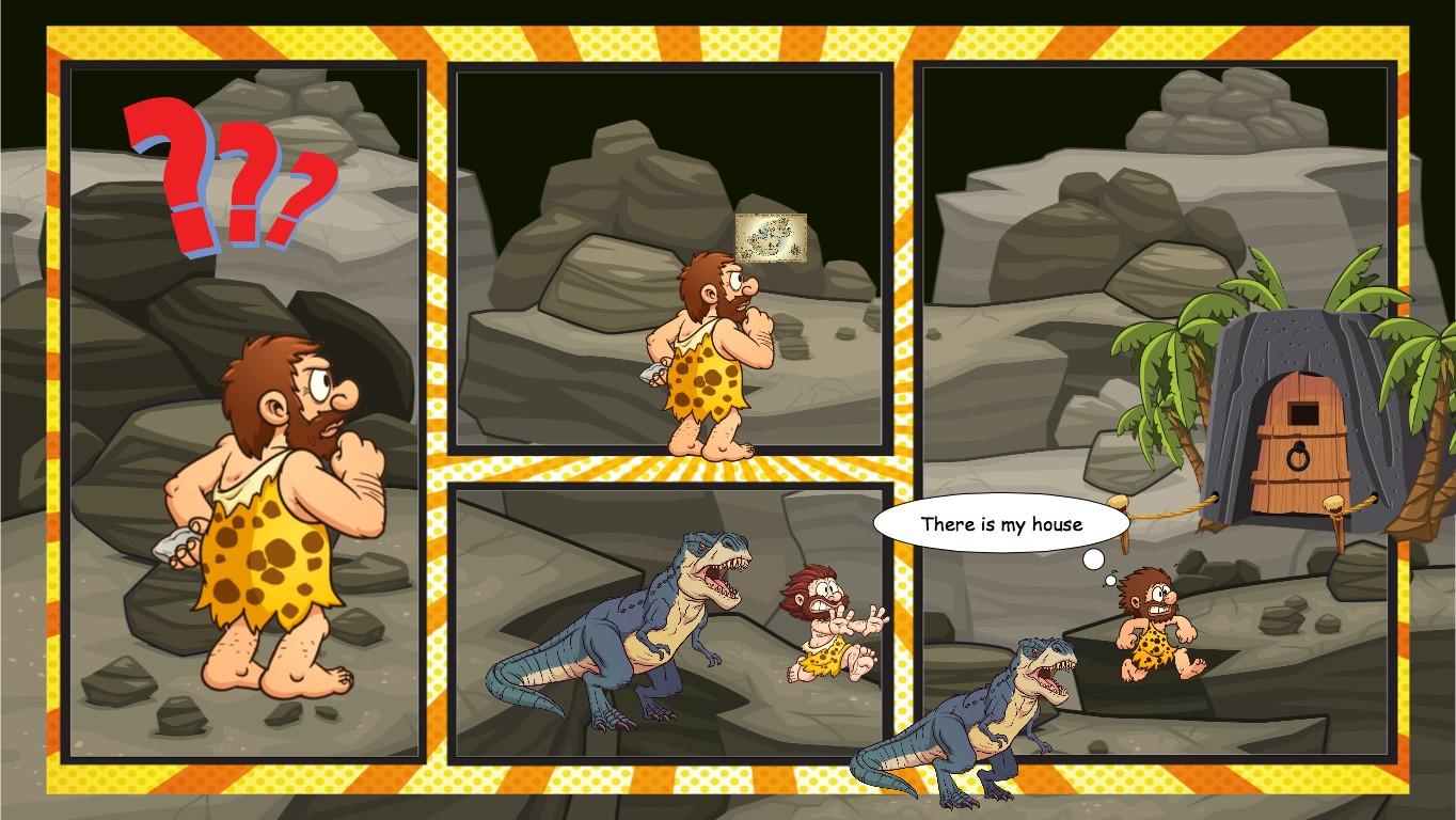 cave man comic strip