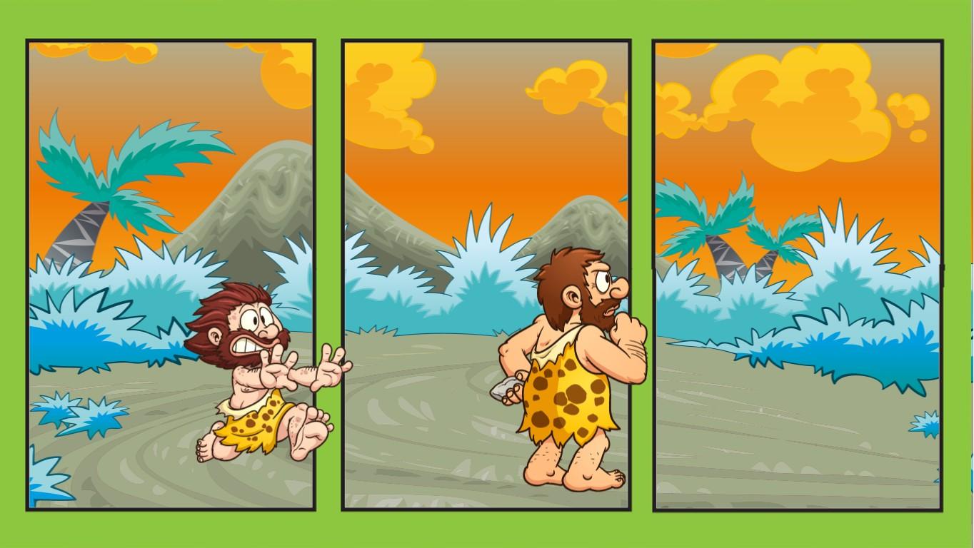 caveman running