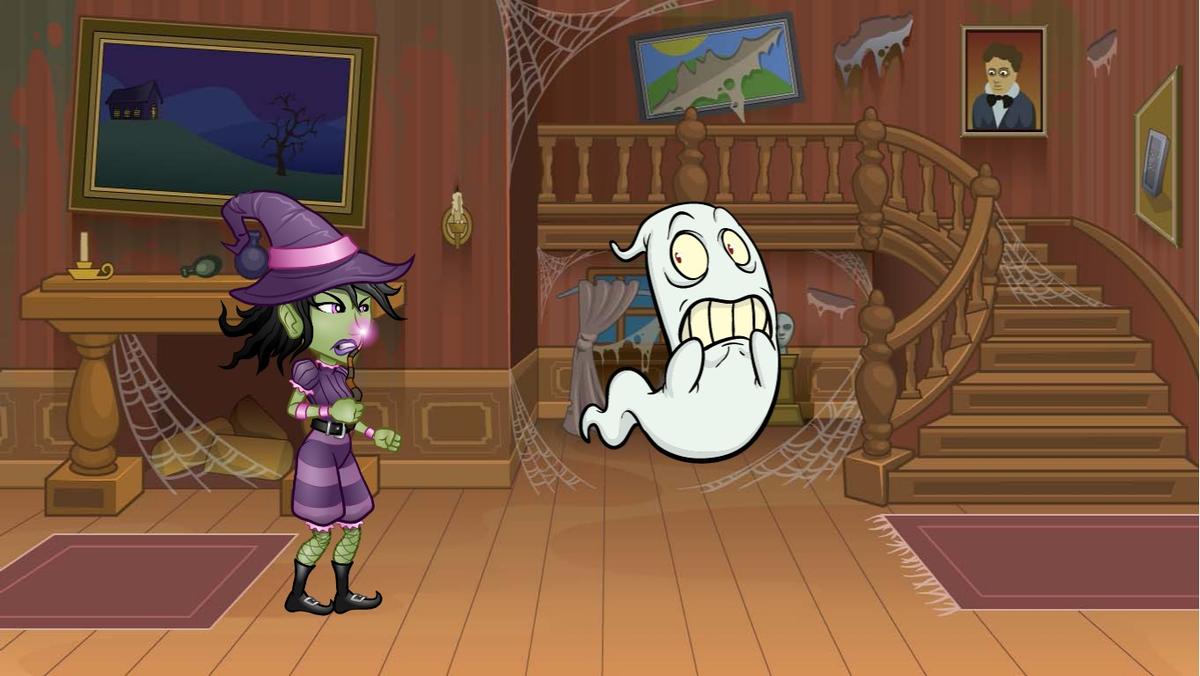 witch chasing a ghost