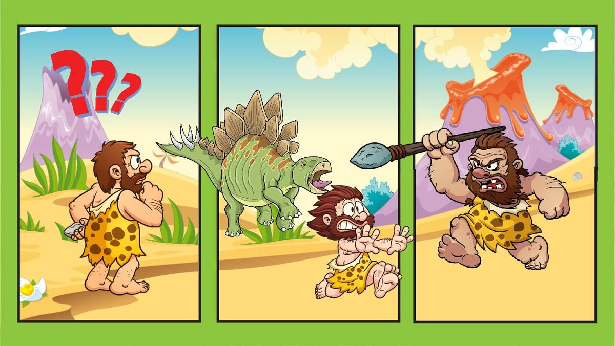 Cavemen Vs Dinosaurs