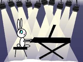 PIANO BUNNY!!!! music🎼🎼🎤