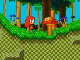 knuckles punches the air