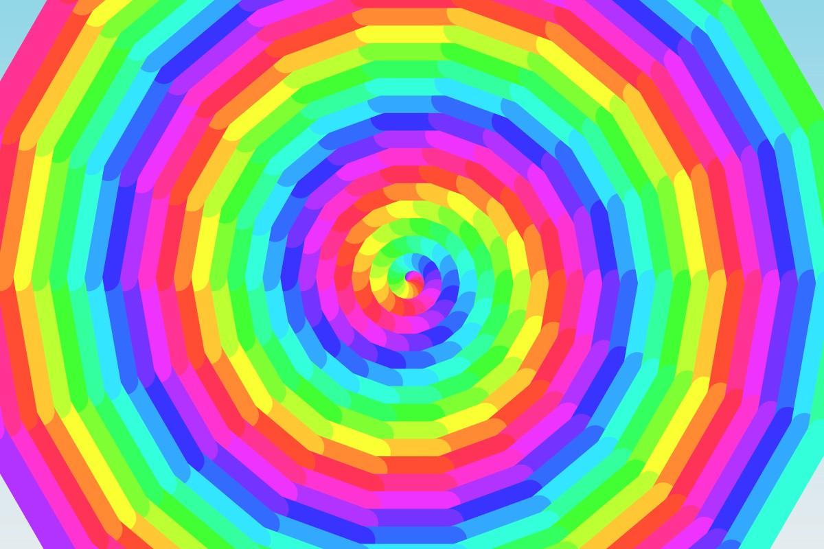 swirl rainbow