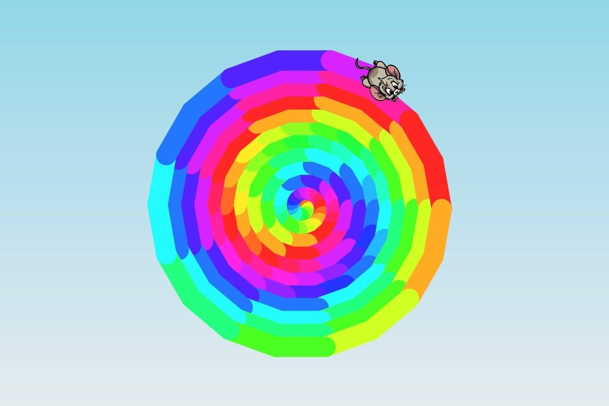 swirly rainbow coding