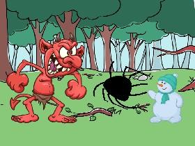 snow man vs crazy devil