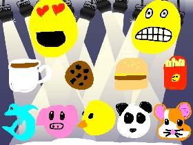 emoji's 😍😁☕️🍪🍔🍟🐬🐷🐤🐼🐹