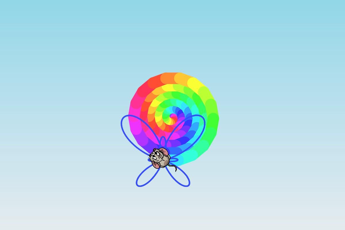 rainbow butterfly