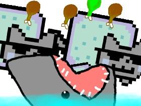 nyan cat and sharks are amazing