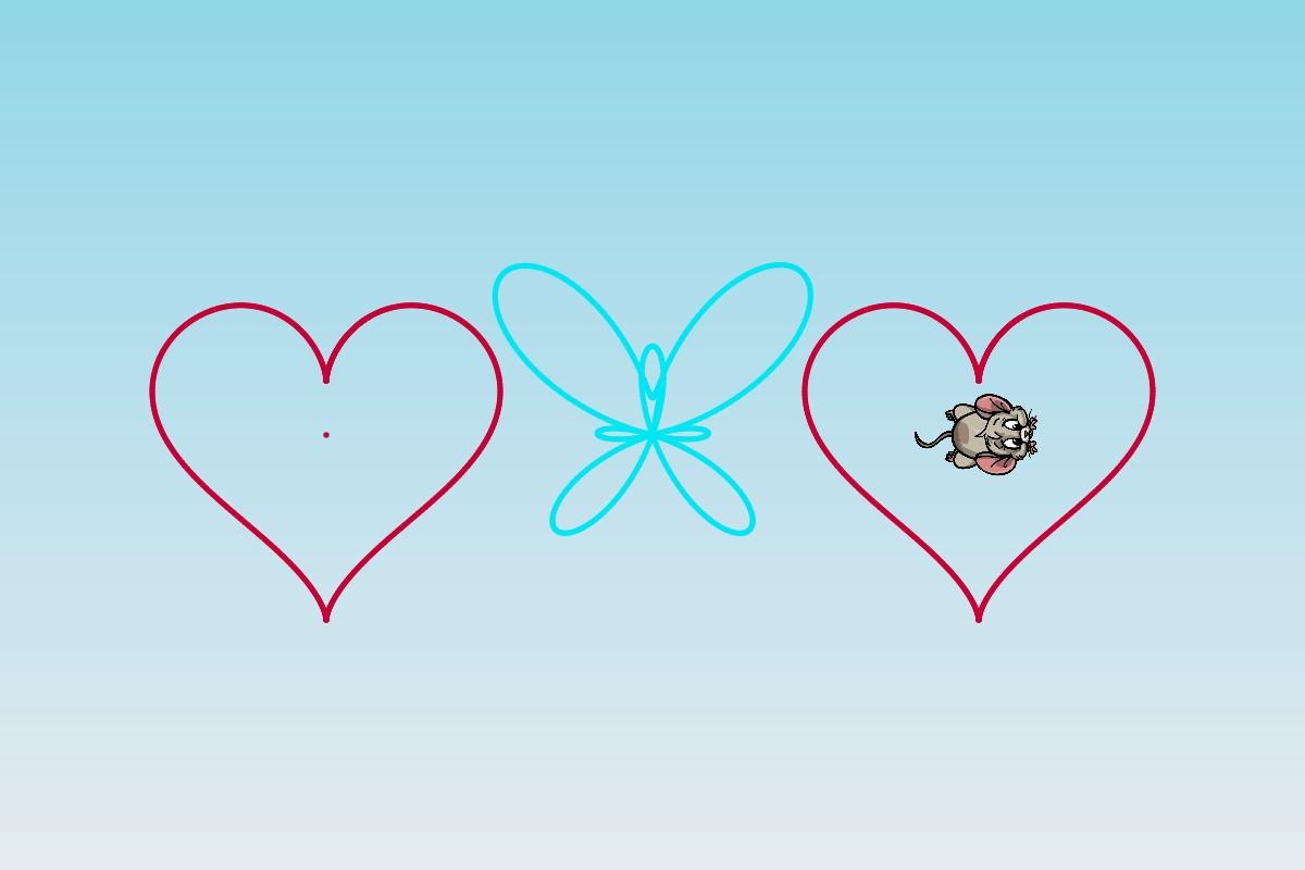 hearts and butterflys