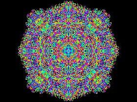 Rainbow Kaleidoscope Mandala Draw