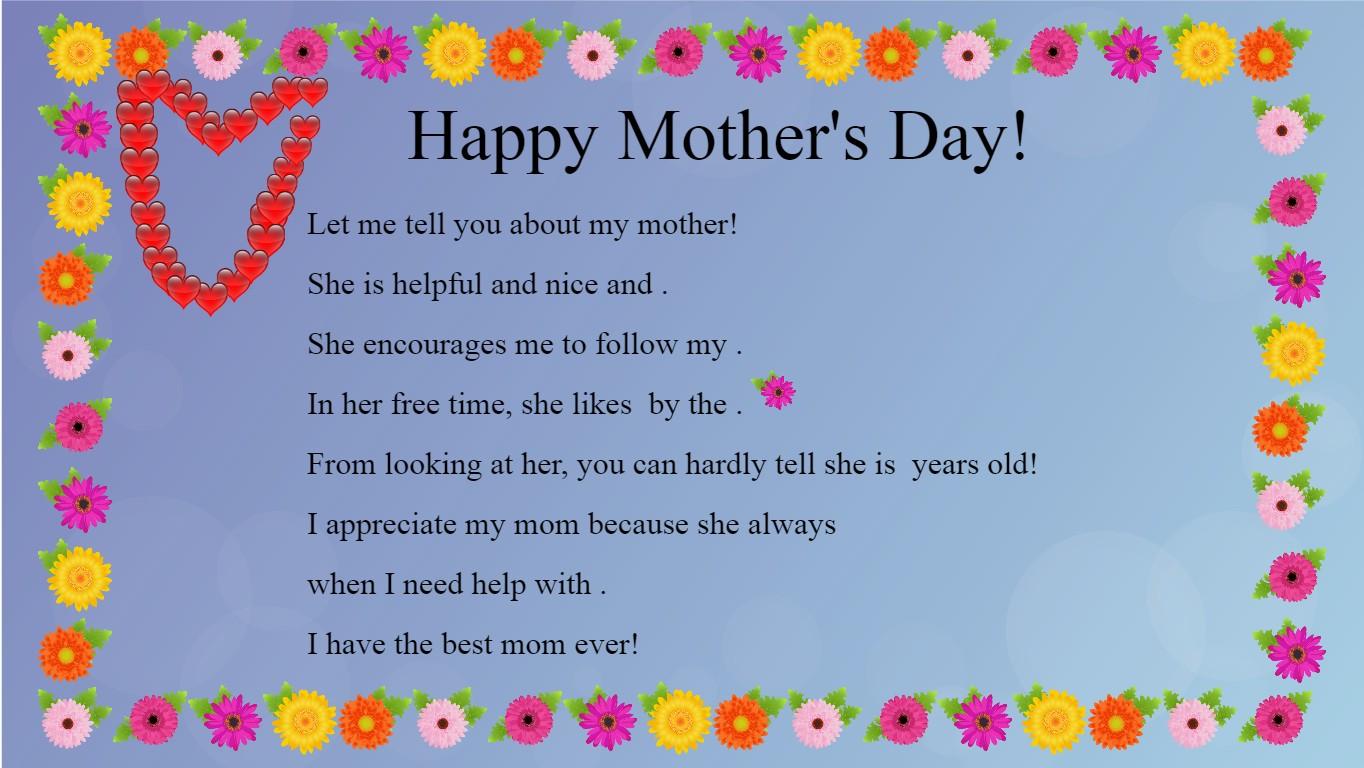 Mother's Day Mad Libs