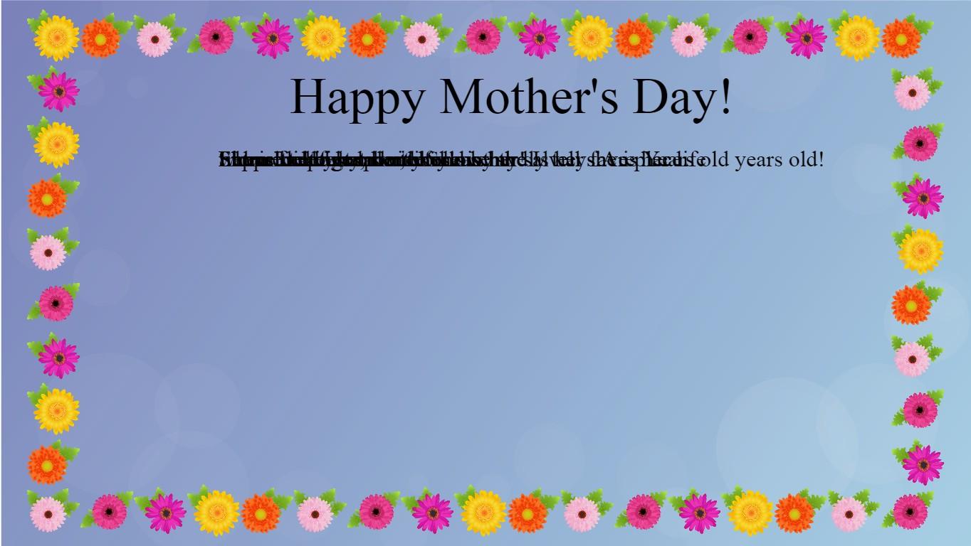 Mother&#039;s Day Mad Libs