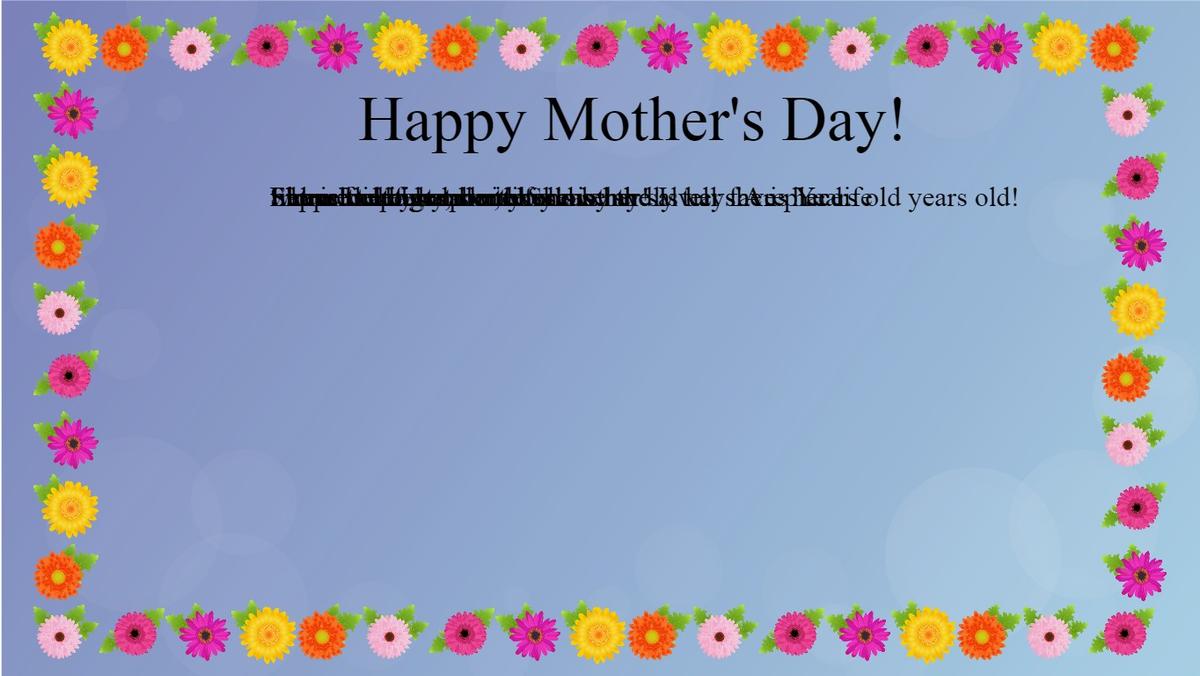 Mother's Day Mad Libs