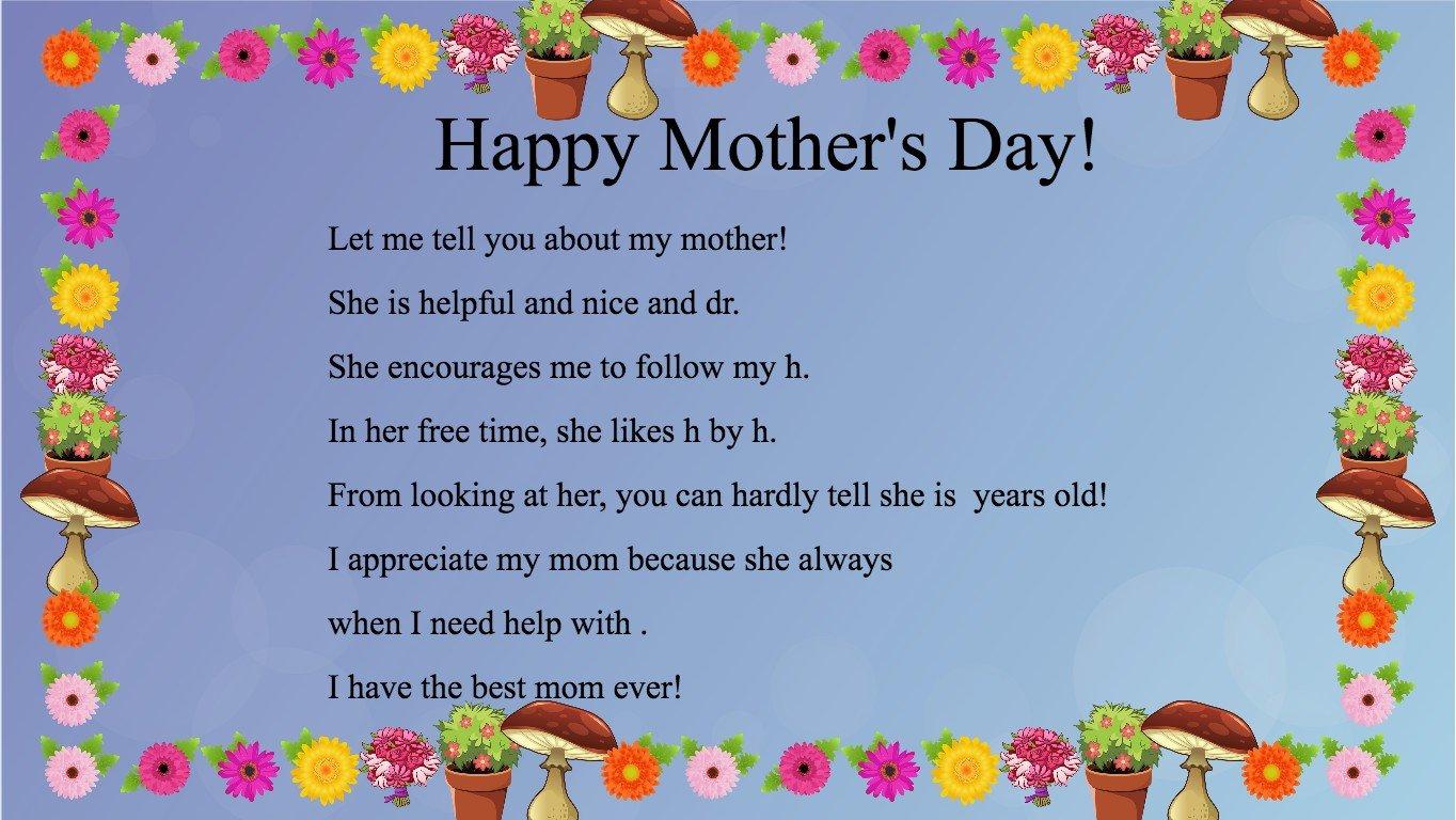 Mother's Day Mad Libs