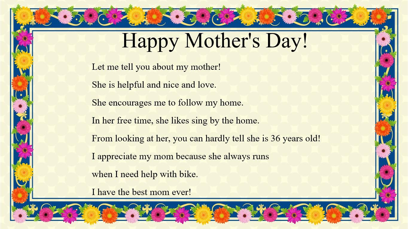 Mother&#039;s Day Mad Libs