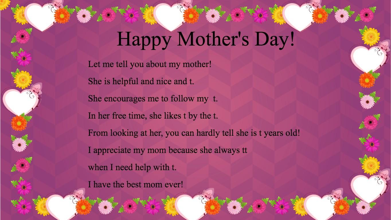 Mother&#039;s Day Mad Libs