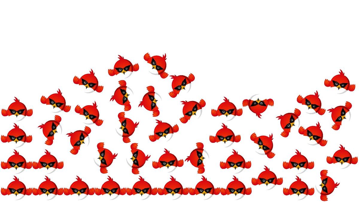 too many red birds