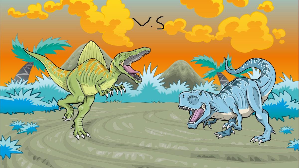 Spinosaurus vs T-rex.