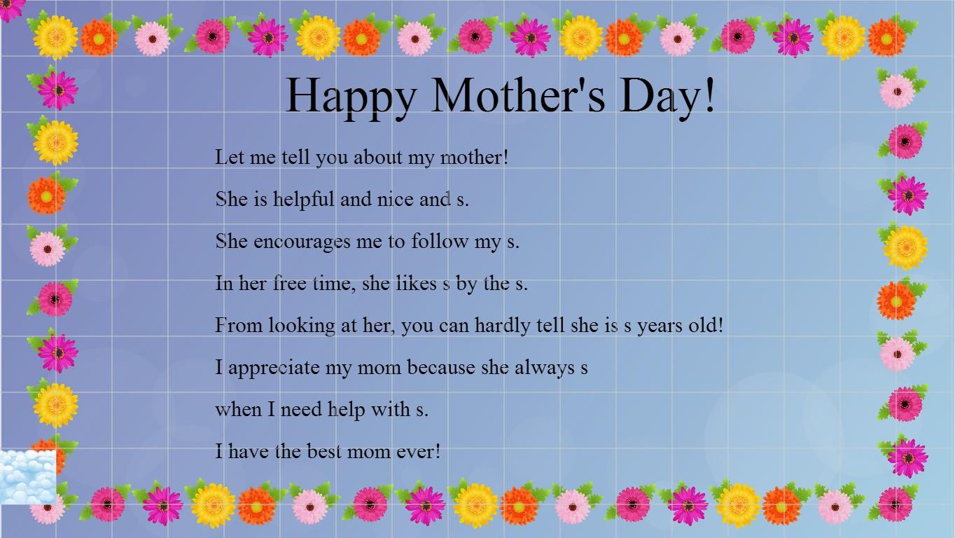 Mother&#039;s Day Mad Libs