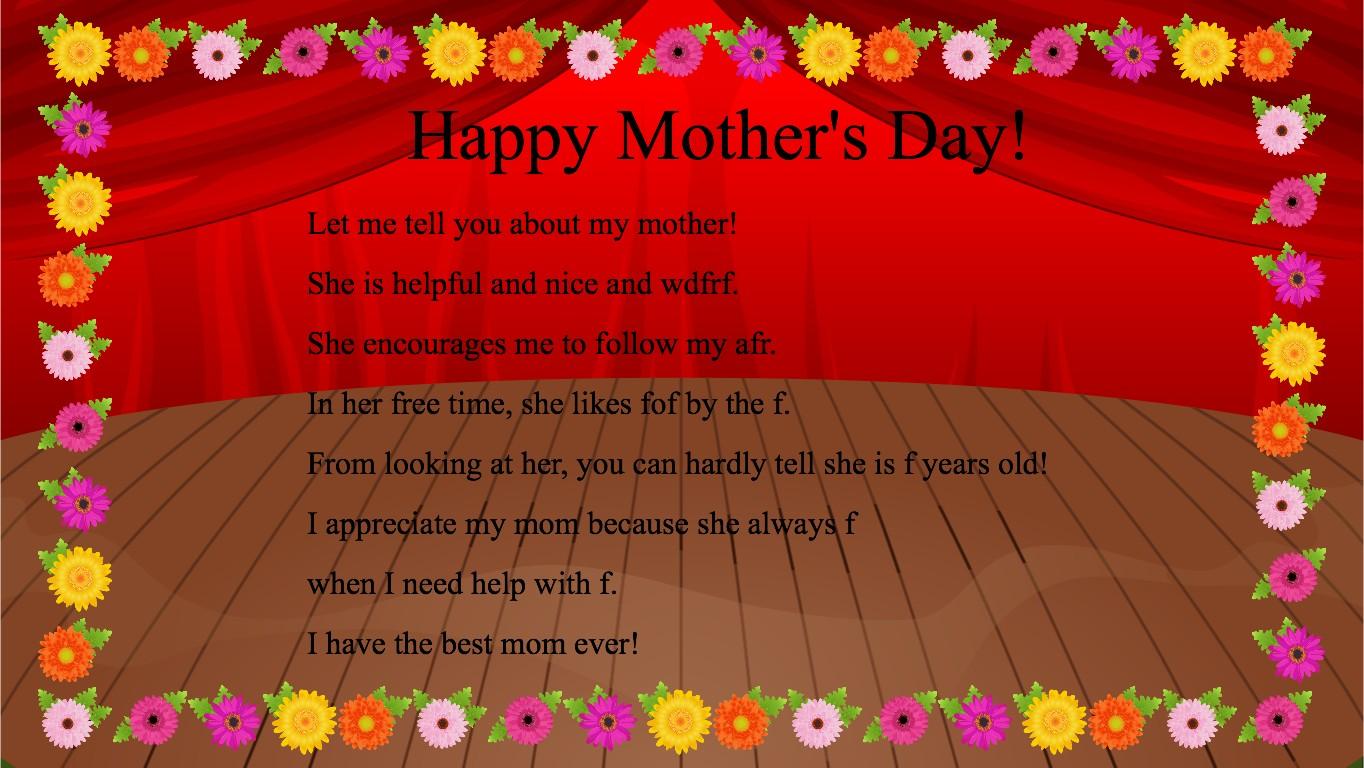 Mother's Day Mad Libs