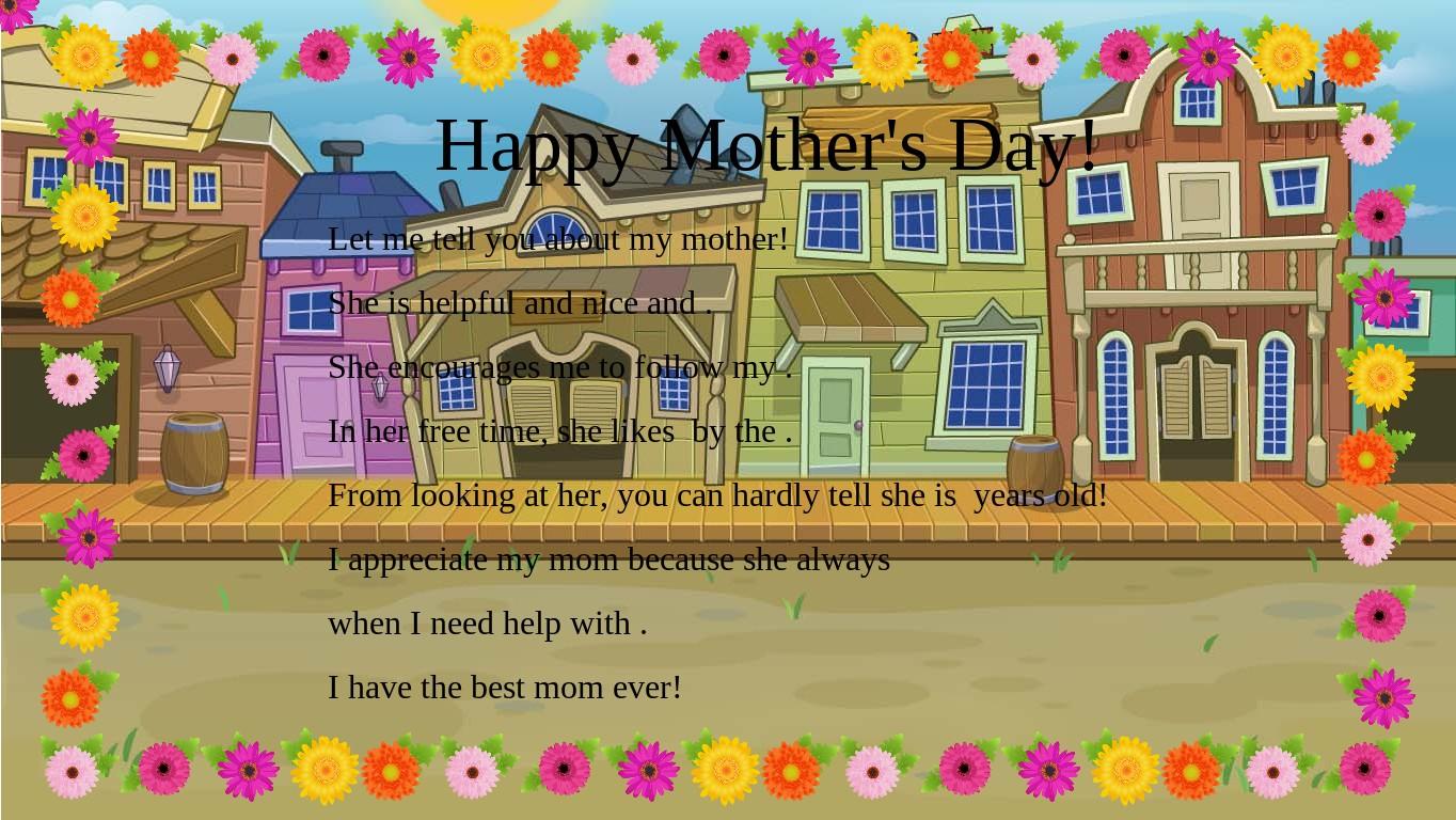 Mother&#039;s Day Mad Libs