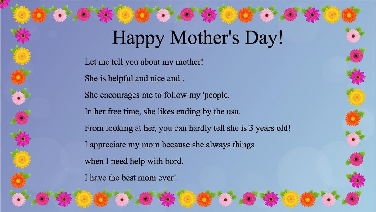 Mother's Day Mad Libs