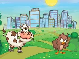 Cow and owl