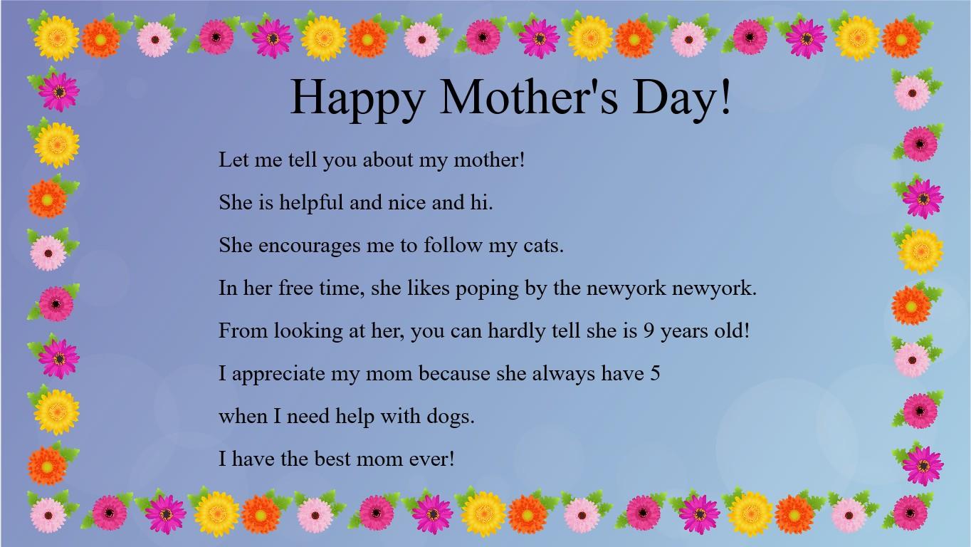 Mother's Day Mad Libs