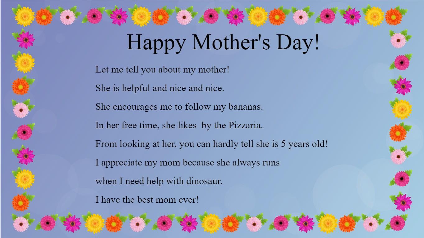 Mother's Day Mad Libs