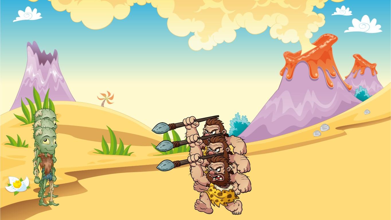 Cavemen vs. Zombies