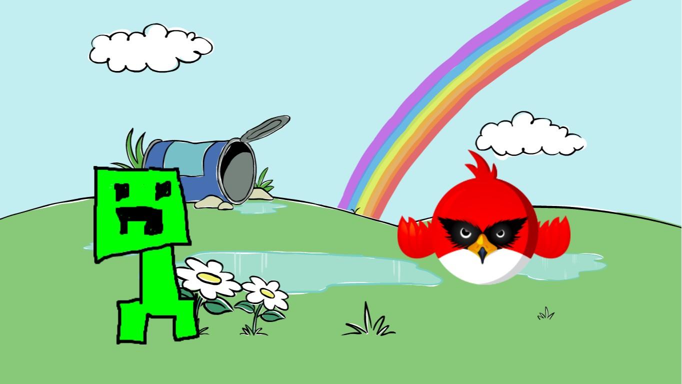 mincraft angry bird