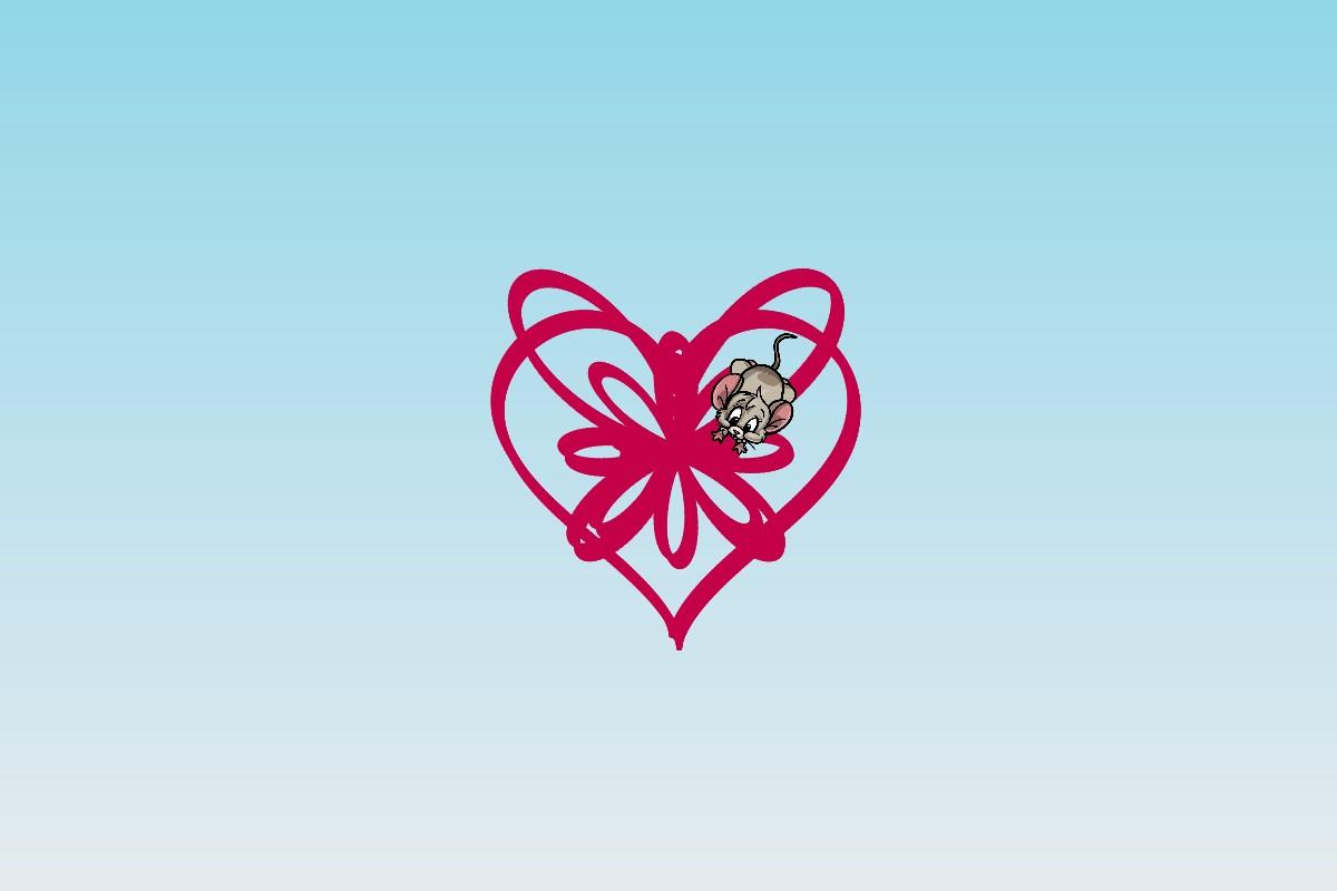 Heart,flower,butterfly
