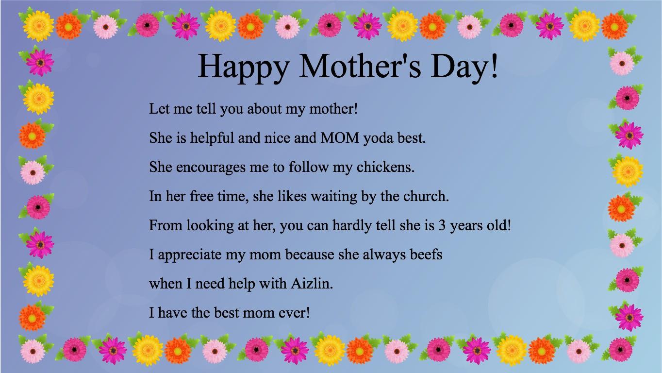 Mother&#039;s Day Mad Libs