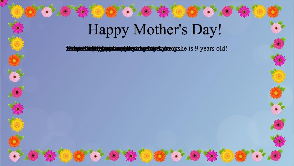 Mother's Day Mad Libs