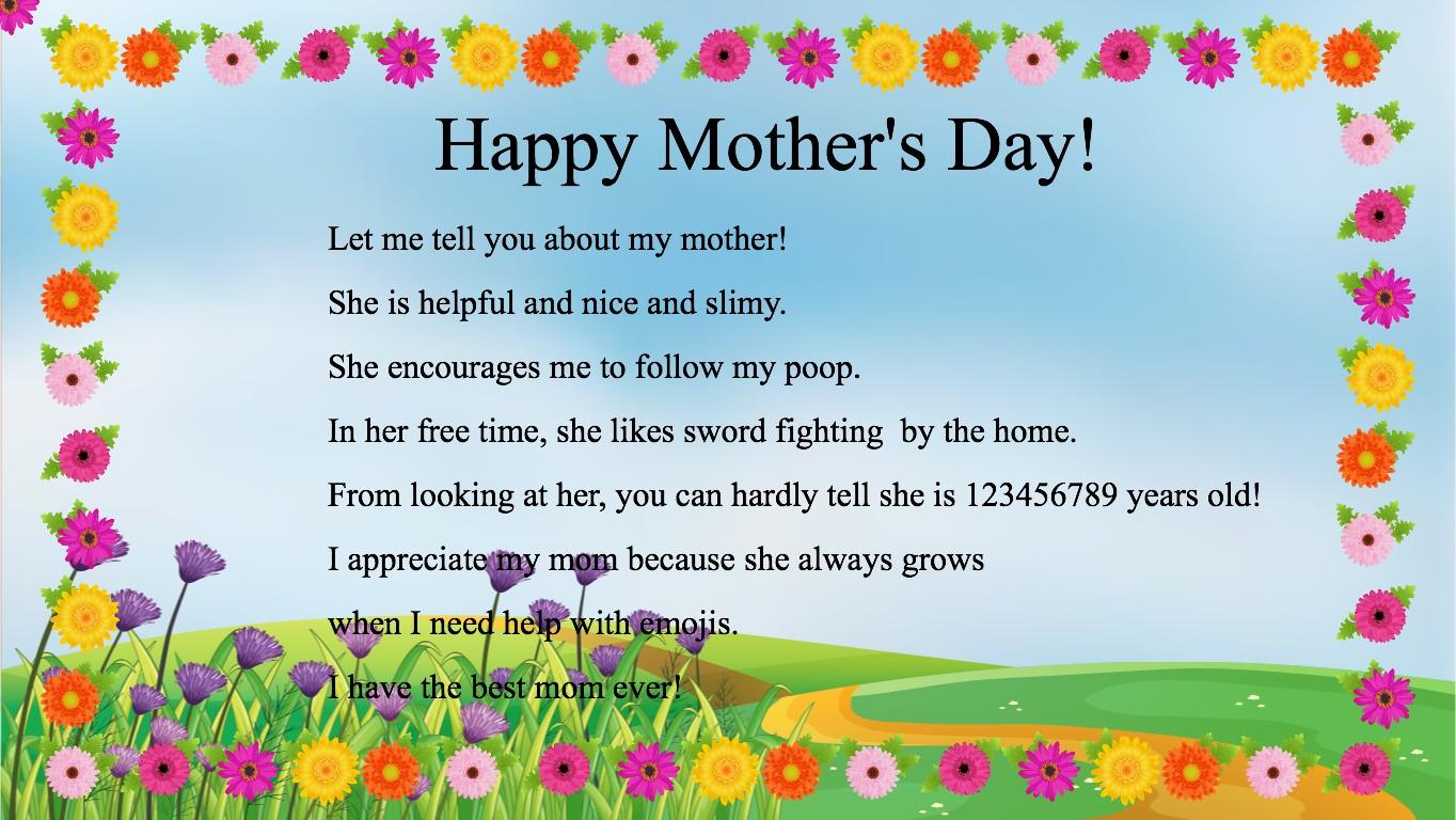 Mother&#039;s Day Mad Libs