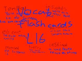 vocab flascards l16